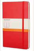 Moleskine Classic Notebook, Large, Ruled, Red, Hard Cover (5 X 8.25)