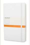 Moleskine Classic Notebook, Large, Ruled, White, Hard Cover