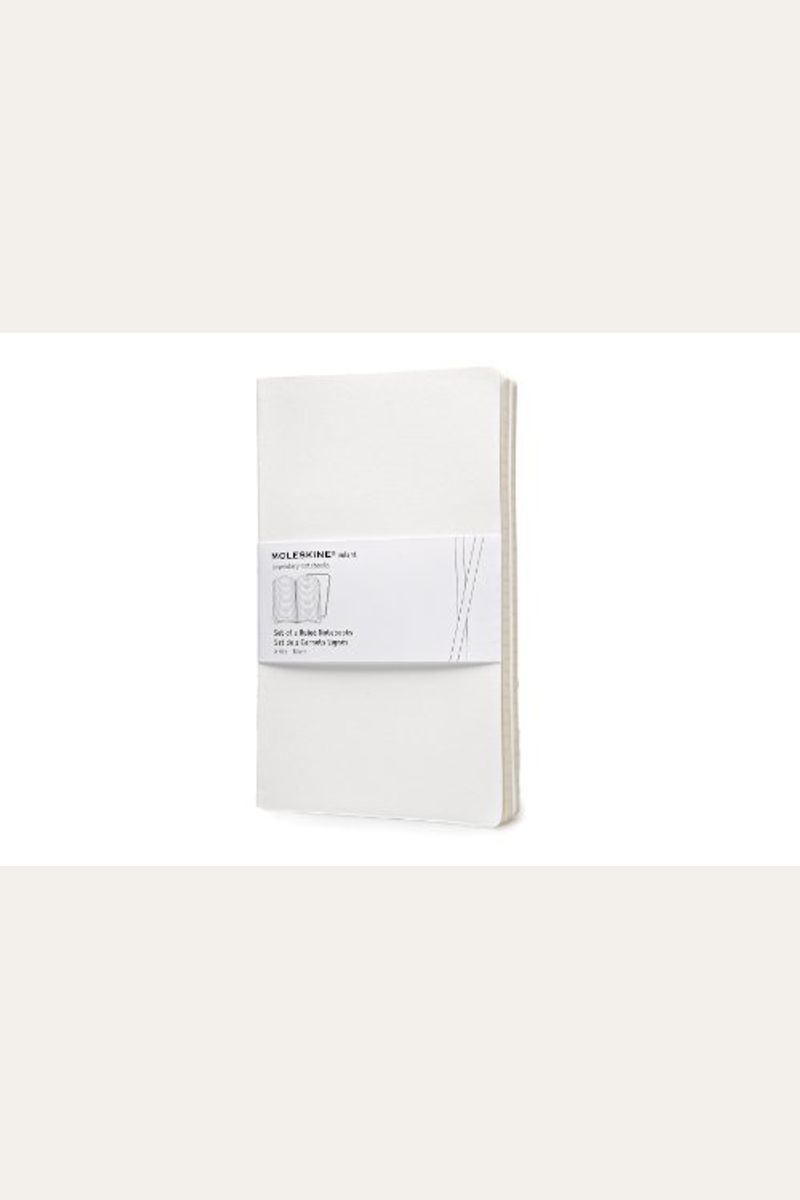 Moleskine Volant Notebook (Set of 2 ), Large, Ruled, White, Soft Cover (5 X 8.25)