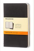 Moleskine Cahier Journal (Set Of 3), Pocket, Ruled, Black, Soft Cover (3.5 X 5.5): Set Of 3 Ruled Journals