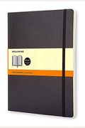 Moleskine Classic Notebook, Extra Large, Ruled, Black, Soft Cover (7.5 X 10)