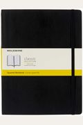 Moleskine Classic Notebook, Extra Large, Squared, Black, Soft Cover (7.5 X 10)