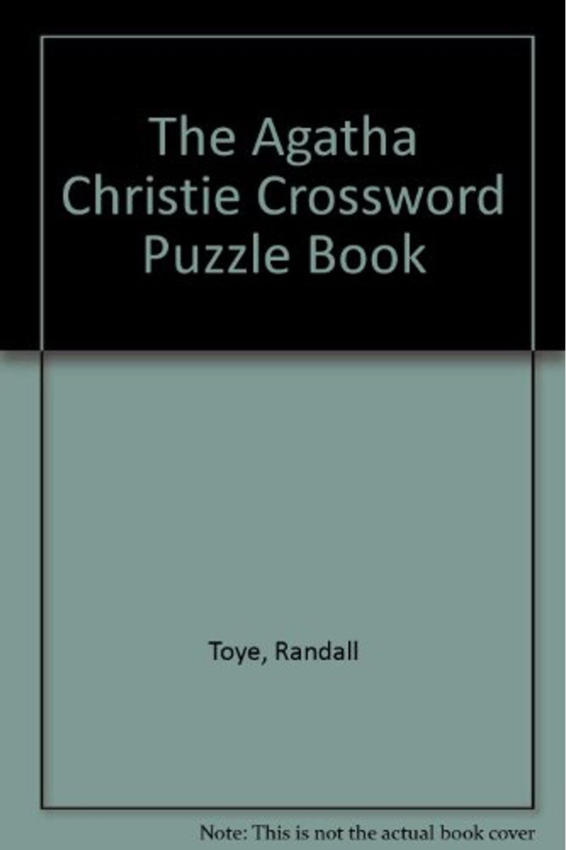 Buy The Agatha Christie Crossword Puzzle Book Book By: Randall Toye