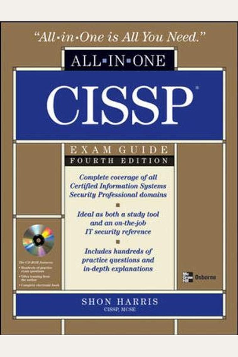 Buy Cissp All In One Exam Guide With Cdrom Book By Shon Harris