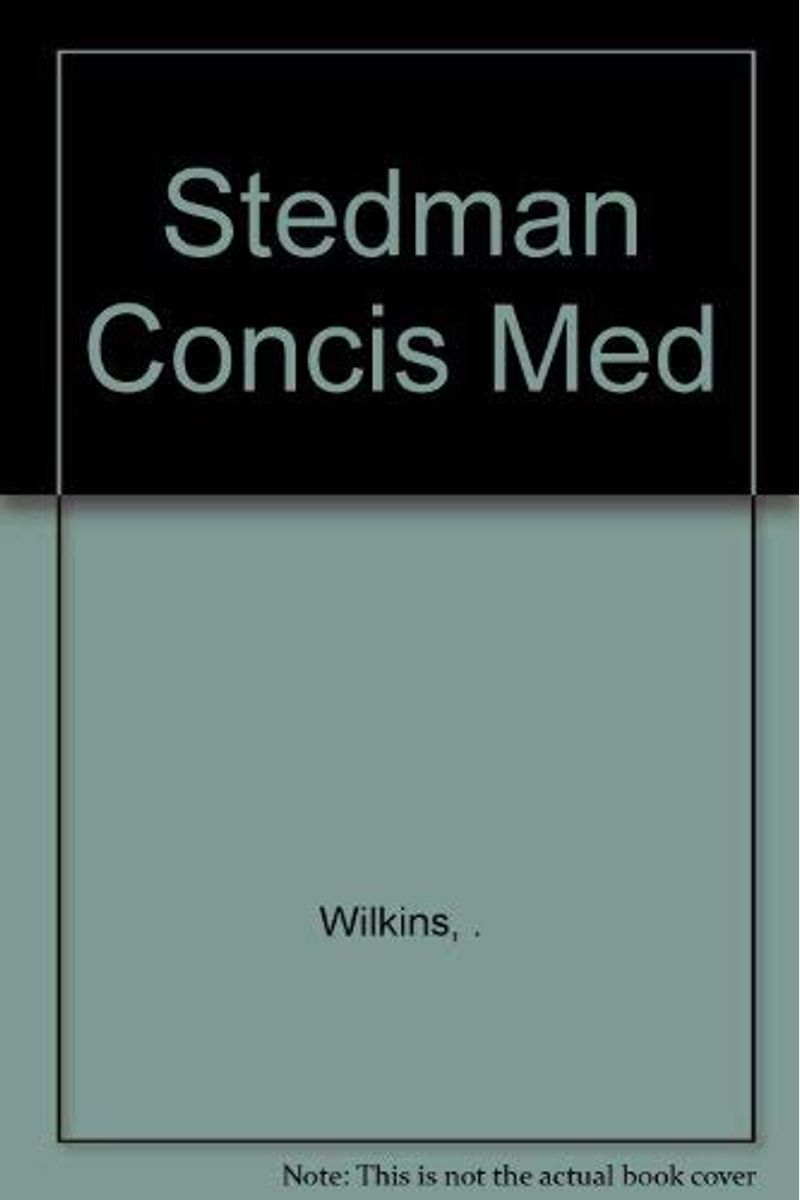 Buy Stedman's Concise Medical Dictionary Book By Stedmans M Dictionary