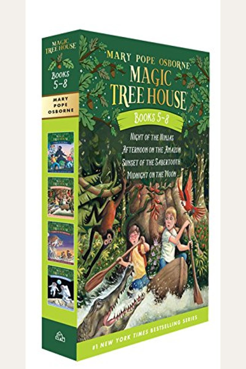 Magic Tree House Boxed Set, Books 5-8: Night Of The Ninjas, Afternoon On The Amazon, Sunset Of The Sabertooth, And Midnight On The Moon
