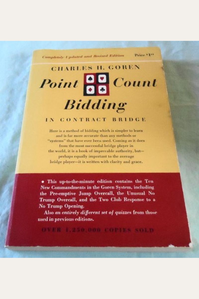 Buy Point Count Bidding Book By Charles H Goren