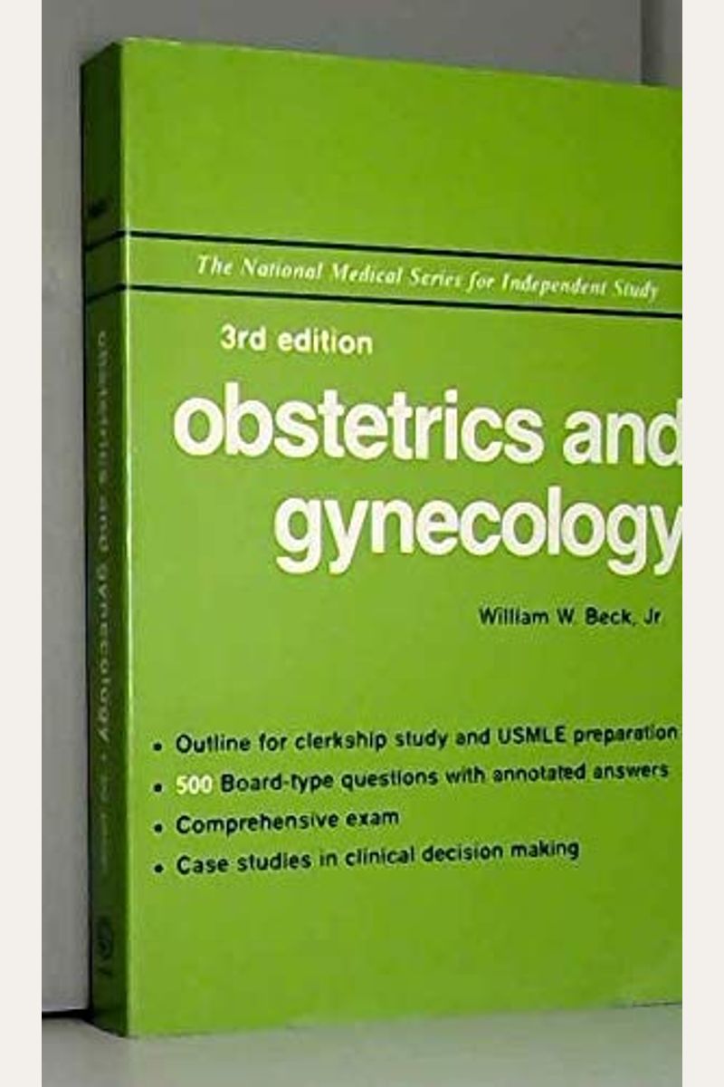 Buy Obstetrics And Gynecology Book By William W Beck