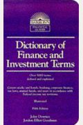 Dictionary Of Finance And Investment Terms