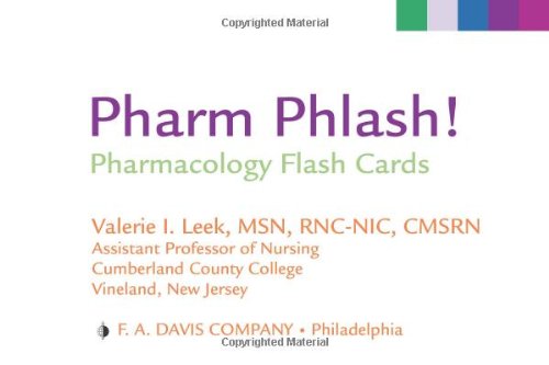 Buy Pharm Phlash!: Pharmacology Flash Cards Book By: Valerie I Leek