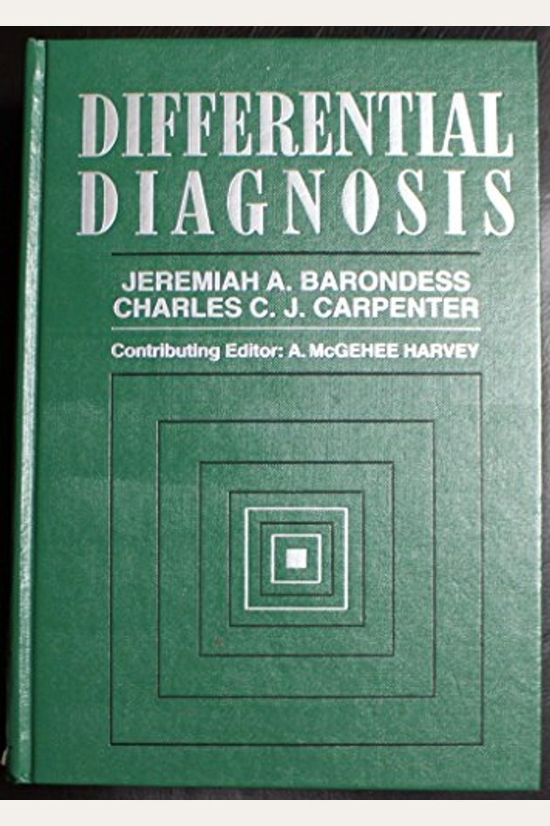 Buy Differential Diagnosis Book By Jeremiah A Barondess