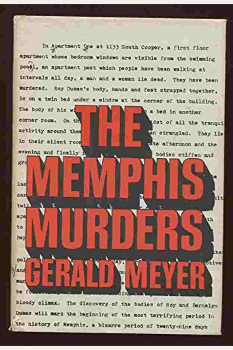 The Memphis murders, by Gerald Meyer (A Continuum book)