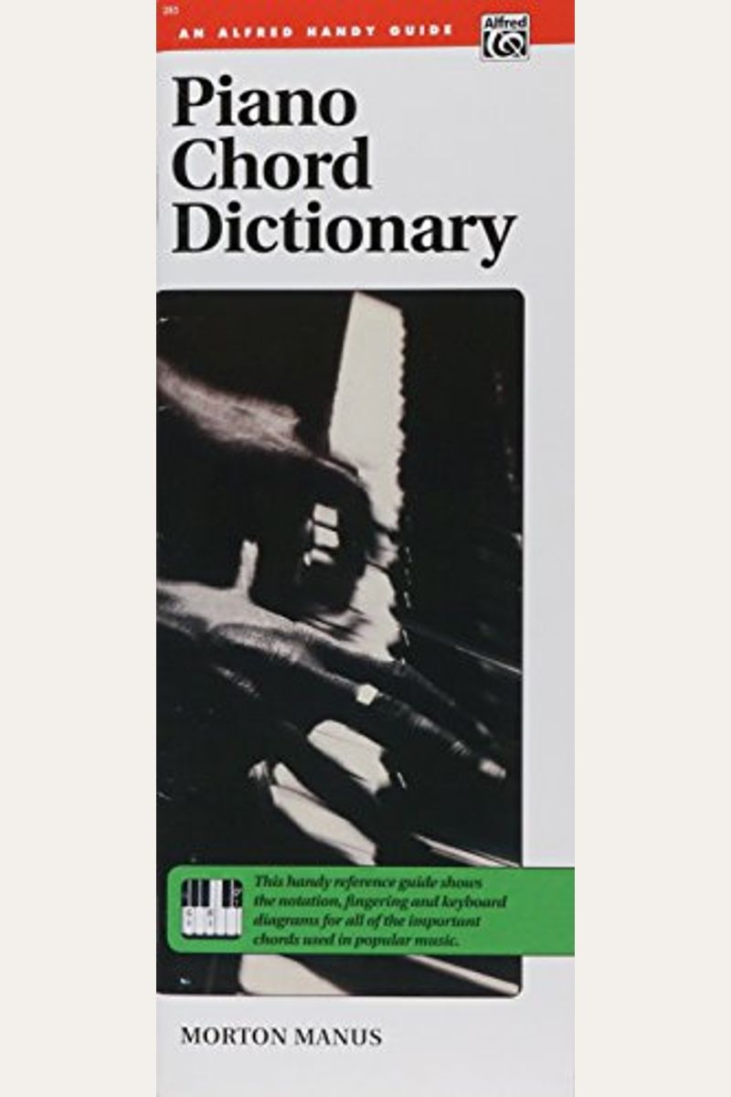 Buy Piano Chord Dictionary Handy Guide Book By Findley N D