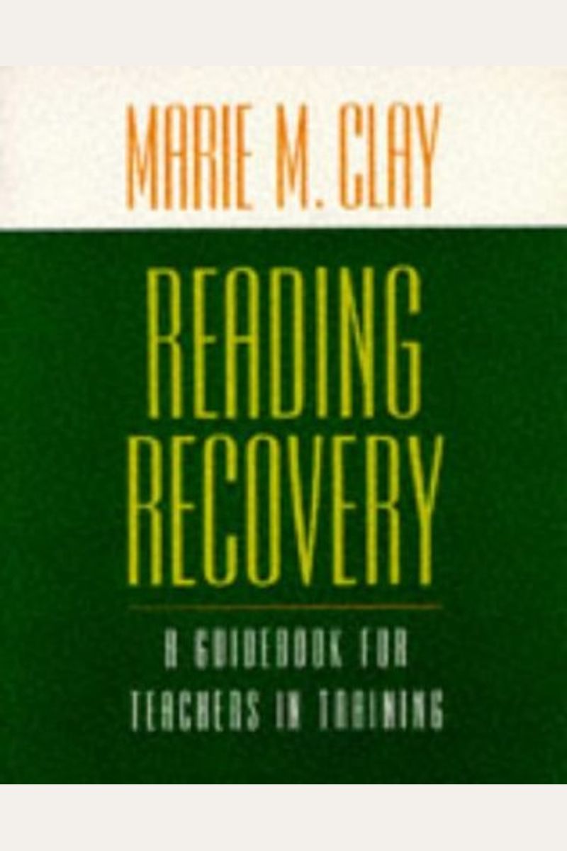 Buy Reading Recovery Book By Marie M Clay