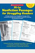 Hi-Lo Nonfiction Passages For Struggling Readers: Grades 4-5: 80 High-Interest/Low-Readability Passages With Comprehension Questions And Mini-Lessons