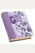Kjv Holy Bible, Note-Taking Bible, Faux Leather Hardcover - King James Version, Purple Floral Printed