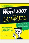 Microsoft Office Word 2007 For Dummies