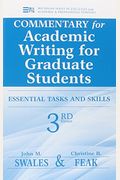 Commentary For Academic Writing For Graduate Students: Essential Tasks And Skills