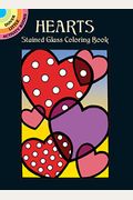 Hearts Stained Glass Coloring Book