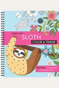 Color & Frame - Sloth (Adult Coloring Book)