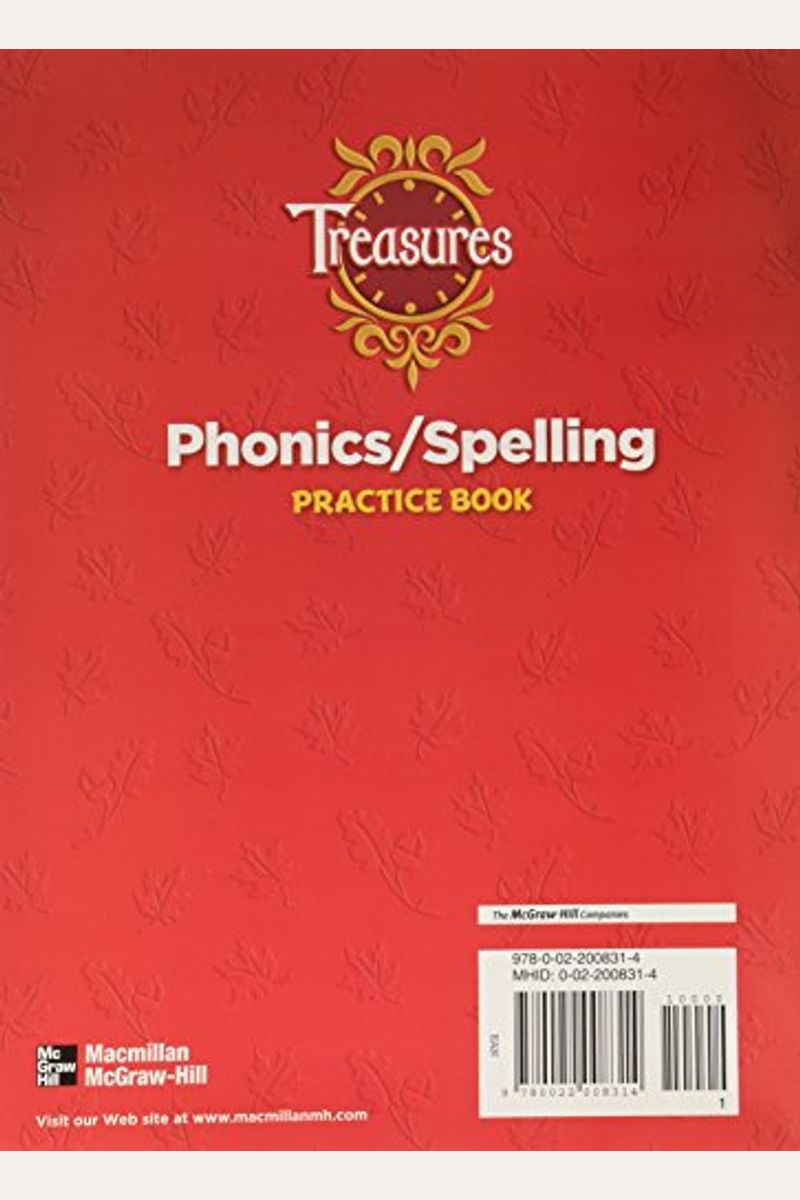 Buy Phonics / Spelling Practice Book, Grade 1 (Treasures) Book By