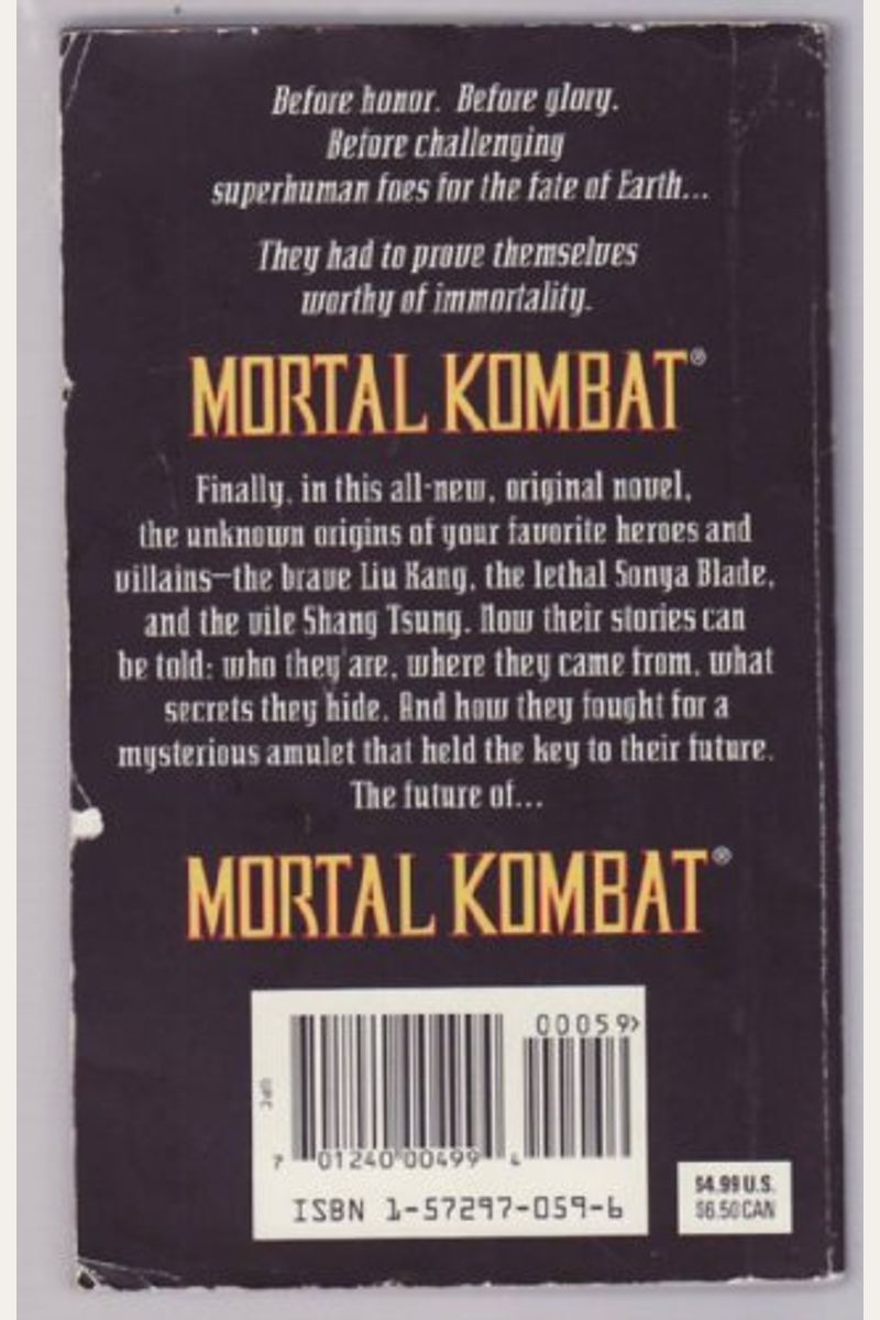 Buy Mortal Kombat Book By: Jeff Rovin