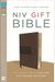 Niv, Gift Bible, Imitation Leather, Brown, Red Letter Edition